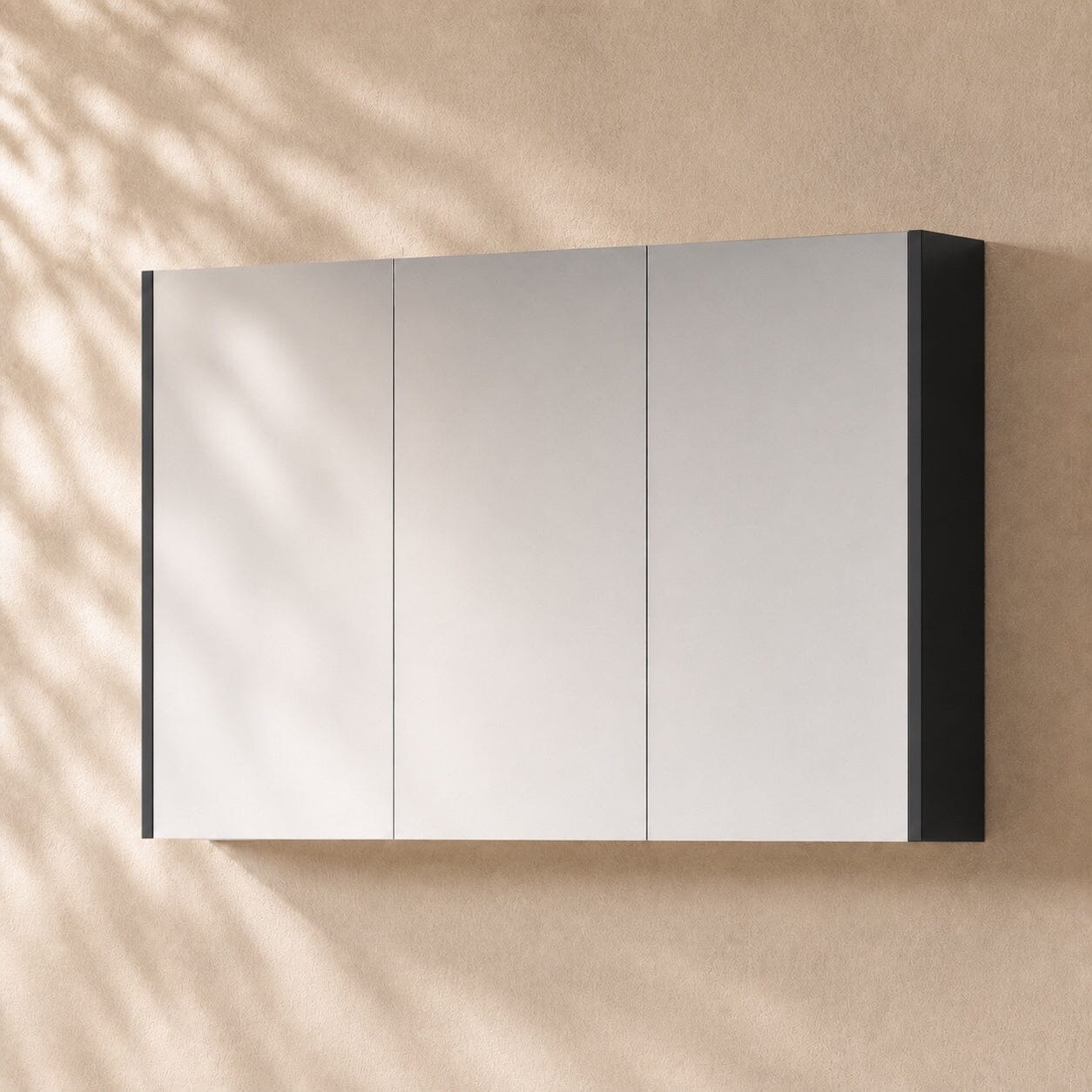 750mm Height Bathroom Shaving Cabinet Shaving Cabinet Arova 1200mm Matte Black