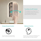 Achi Gold Frame Arch Led Bathroom Mirror Anti-Fog Dimmable LED Mirror Arova