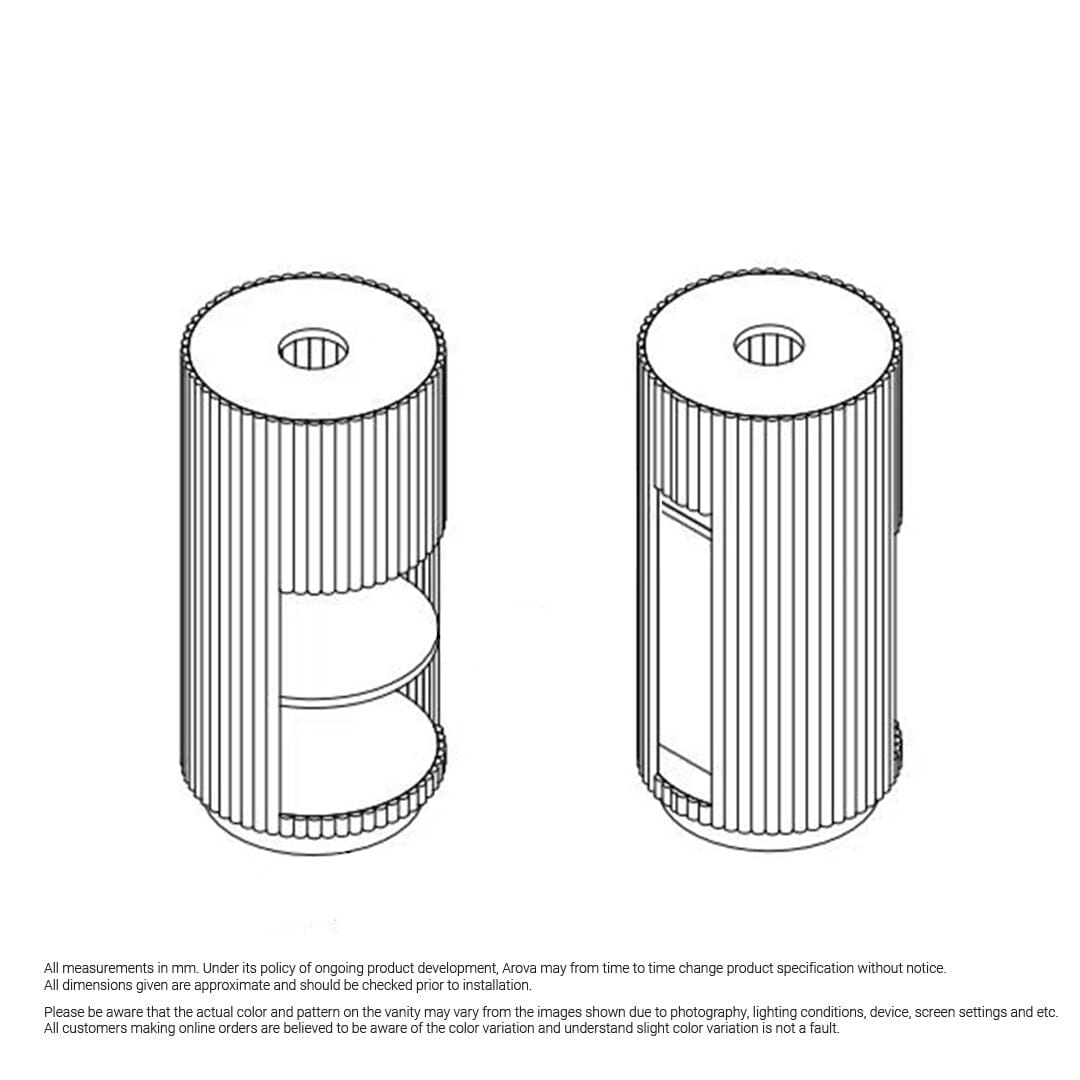 Aero 400mm Small Bathroom Vanity Dark Walnut Vanities Arova