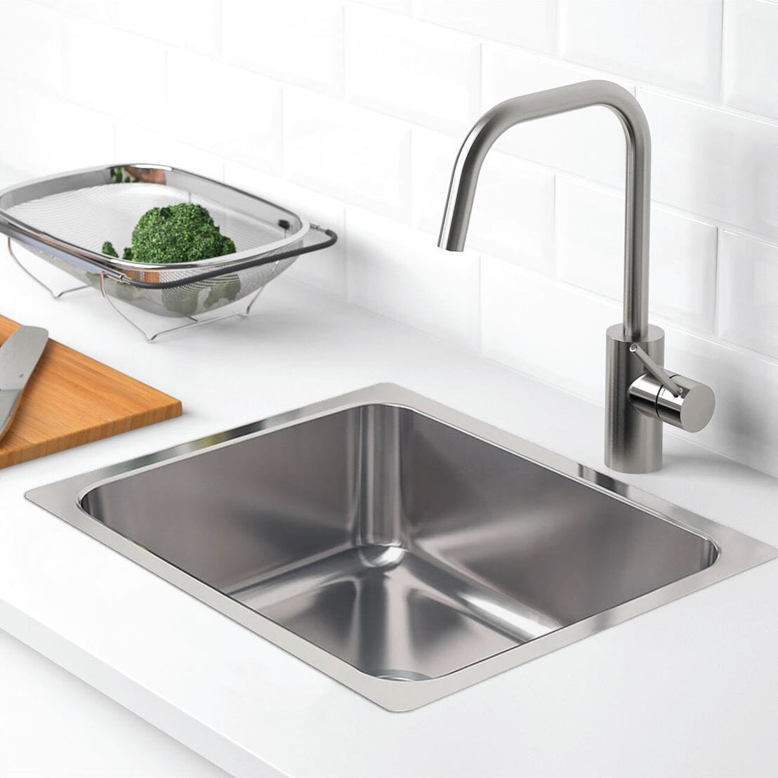 ALTO 520x440mm Kitchen Laundry Sink Top / Undermount Sinks Arova