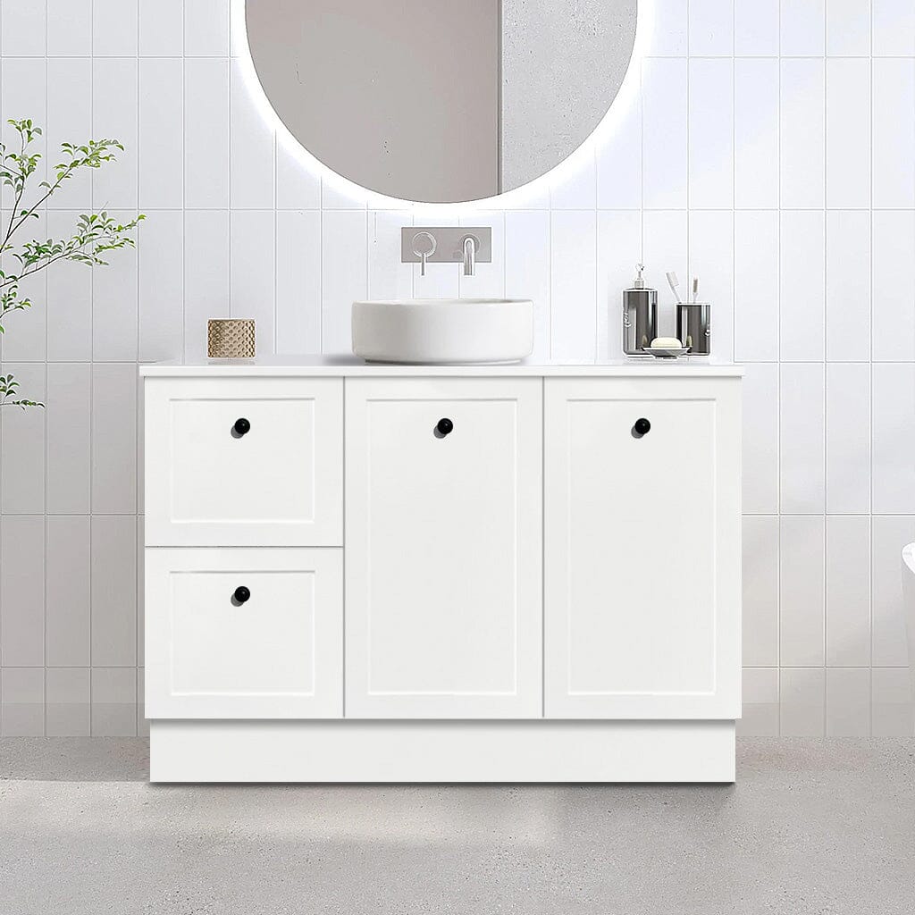 AUSTIN 1200mm Floor Standing Bathroom Vanity (Left Hand) + Luxe Stone Top AROVA