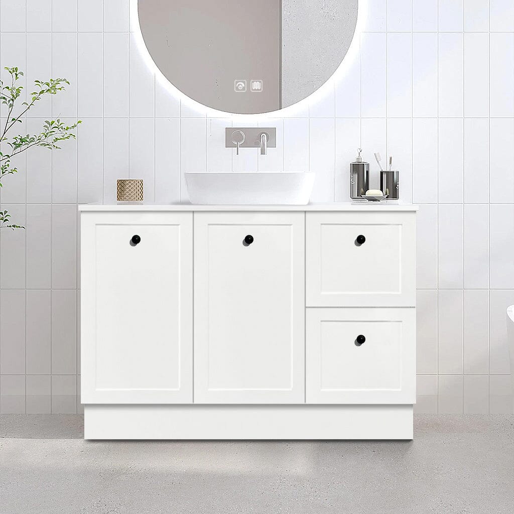 AUSTIN 1200mm Floor Standing Bathroom Vanity (Right Hand) + Luxe Stone Top AROVA