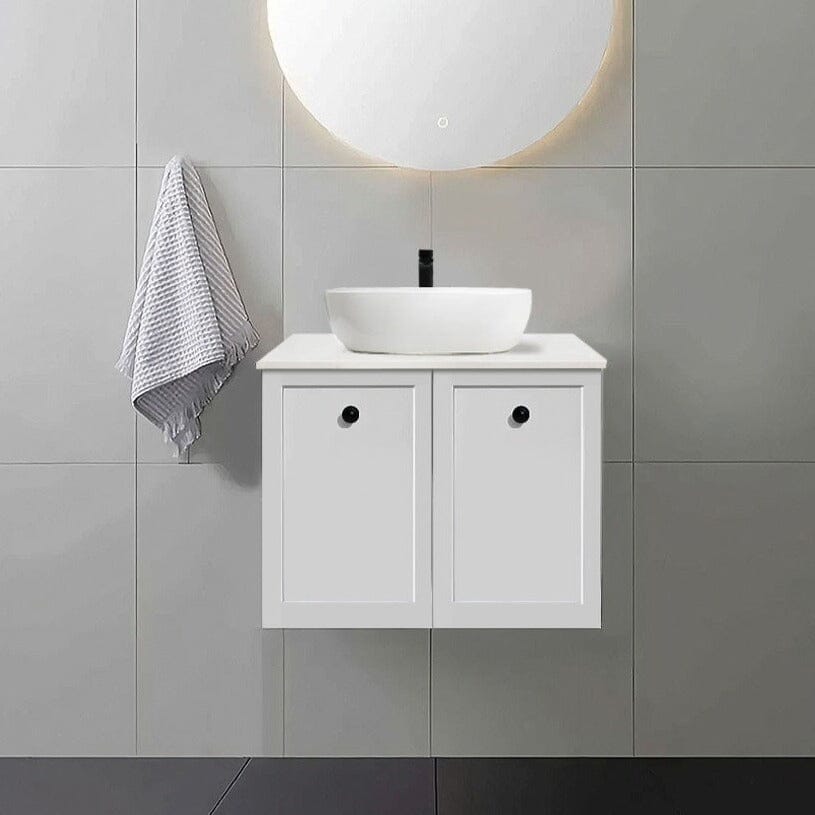 AUSTIN 600mm Wall Hung Bathroom Vanity & Bliss Stone Vanity AROVA