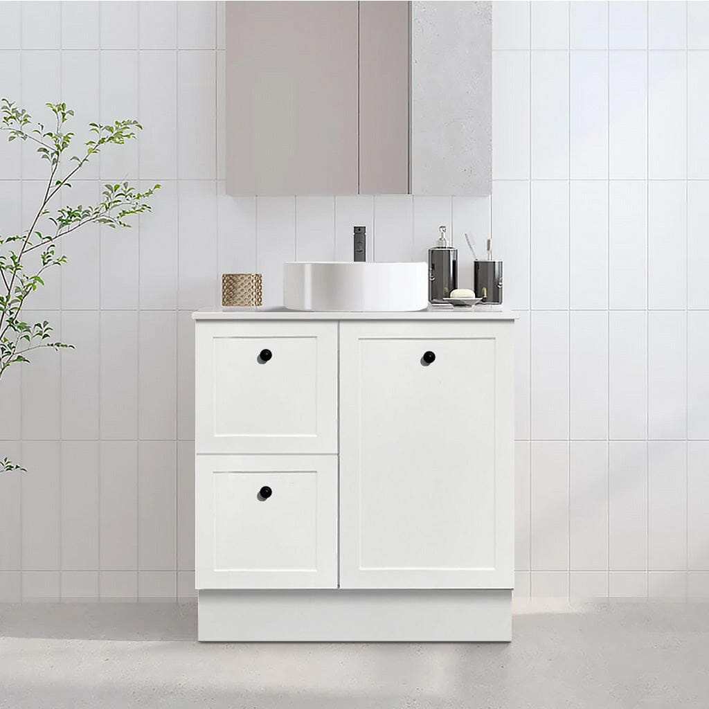 AUSTIN 750mm Floor Standing Bathroom Vanity (Left Hand) & Bliss Stone Top AROVA