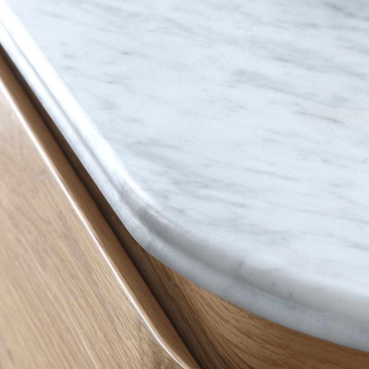 Bianco Carrara Curved Italian Natural Marble Vanity Top 1810x470mm – Honed Vanity Top Arova