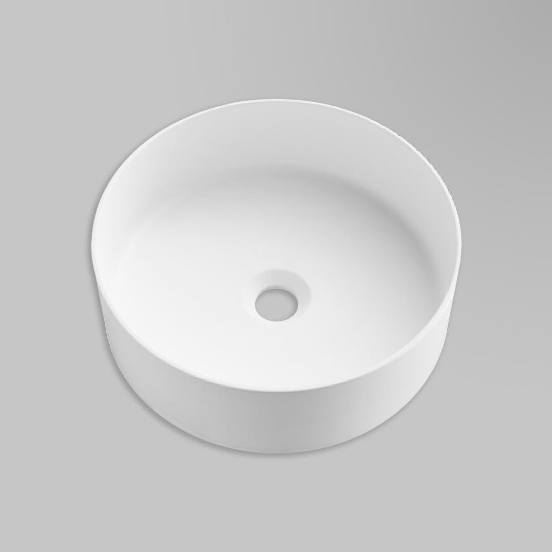 400mm Solid Surface Round Above Counter Basin White Vitra Arova 400mm-solid-surface-round-above-counter-basin-white-vitra-arova