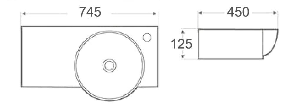 CHLOE Wall Hung Basin Basins ECT