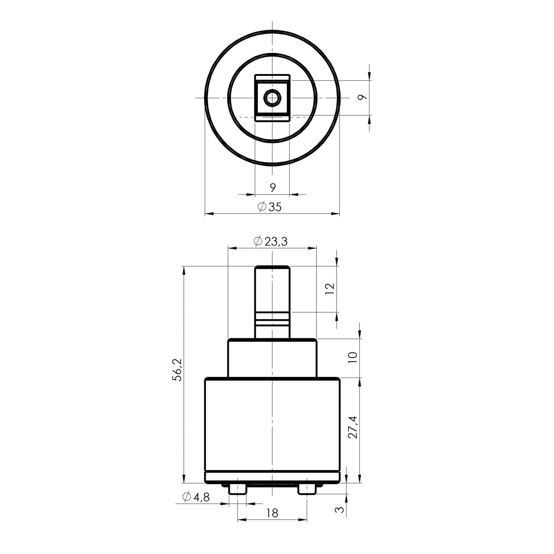 Citec 35mm Cartridge Tapware Arova