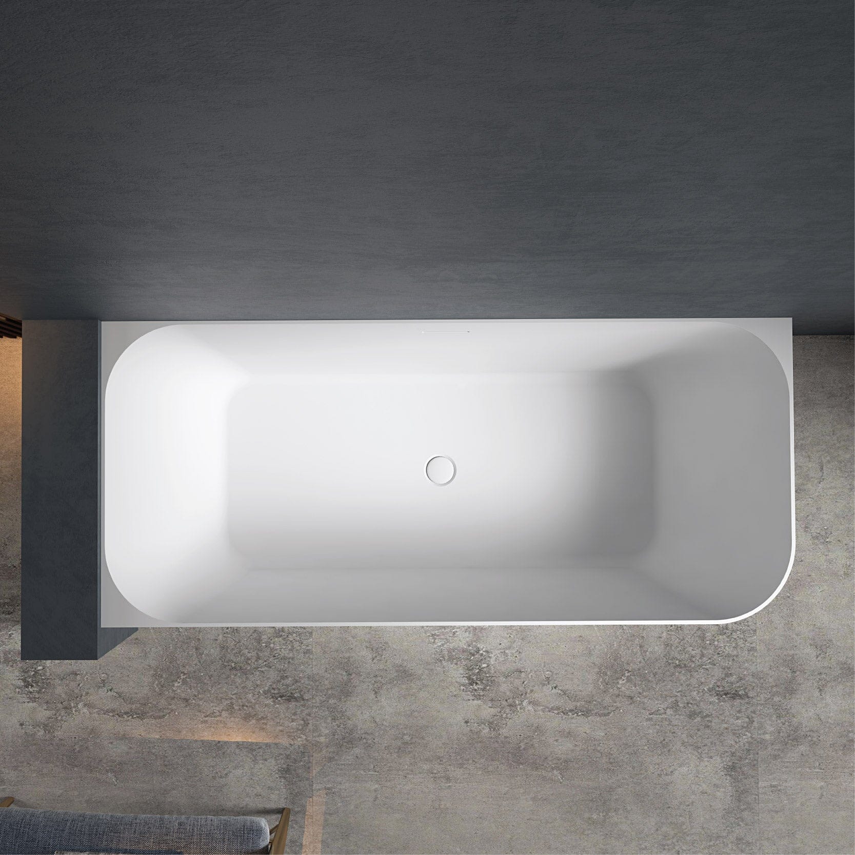 CLARA 1500mm Left Hand Corner Free Standing Bath Matte White Baths AROVA