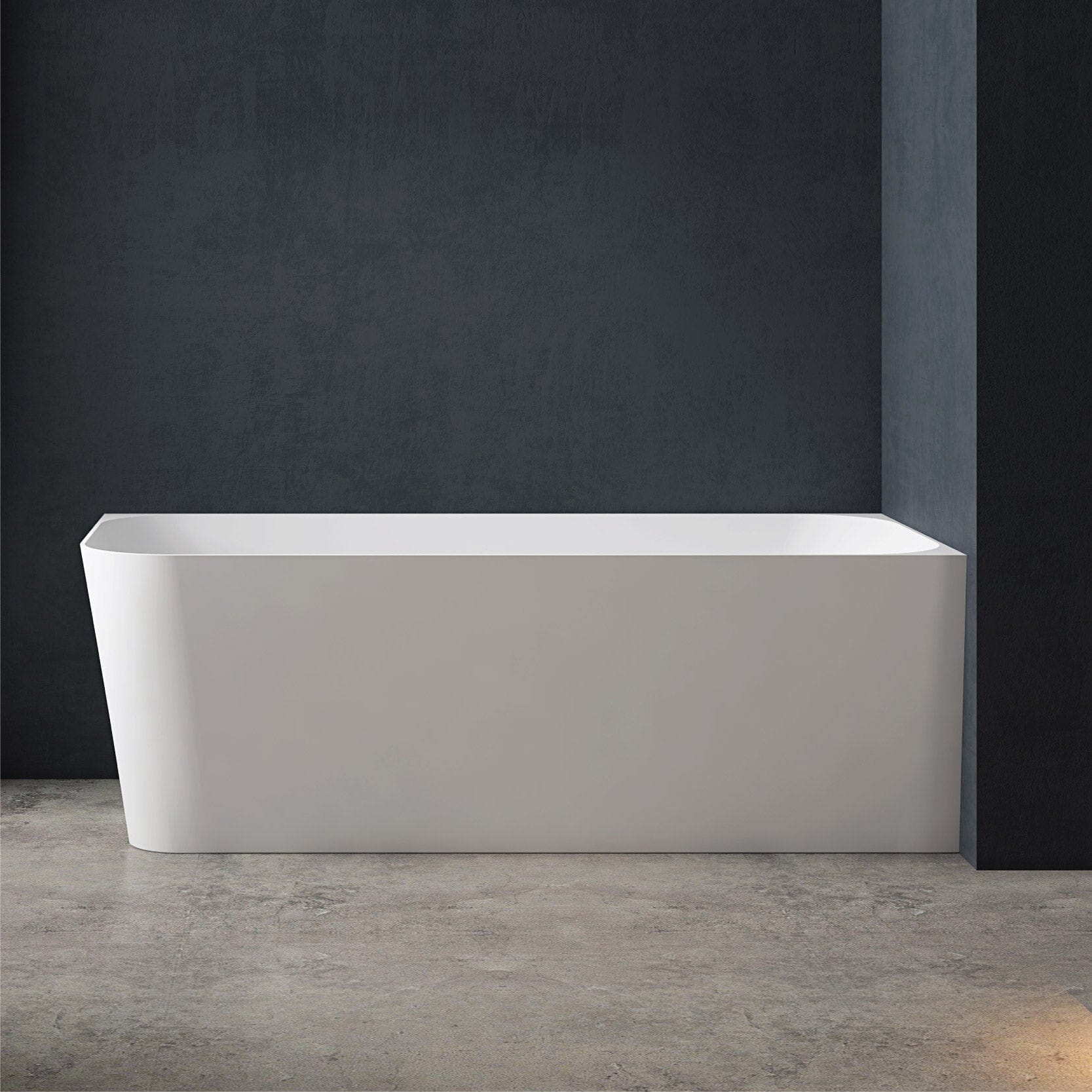 CLARA 1500mm Right Hand Corner Free Standing Bath Matte White Baths AROVA