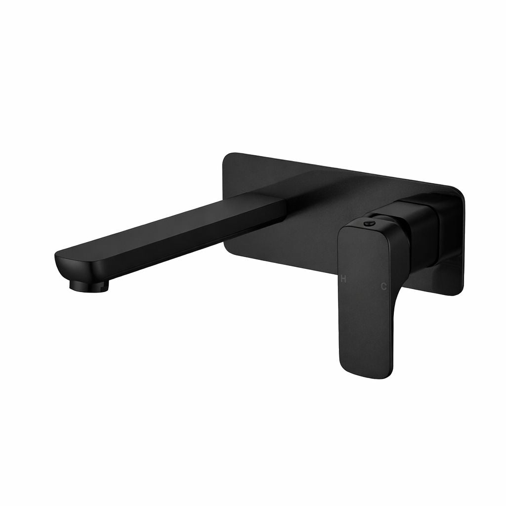 Clearance - Chaser Mixer and Spout Combo Matte Black Tapware Bella Vista