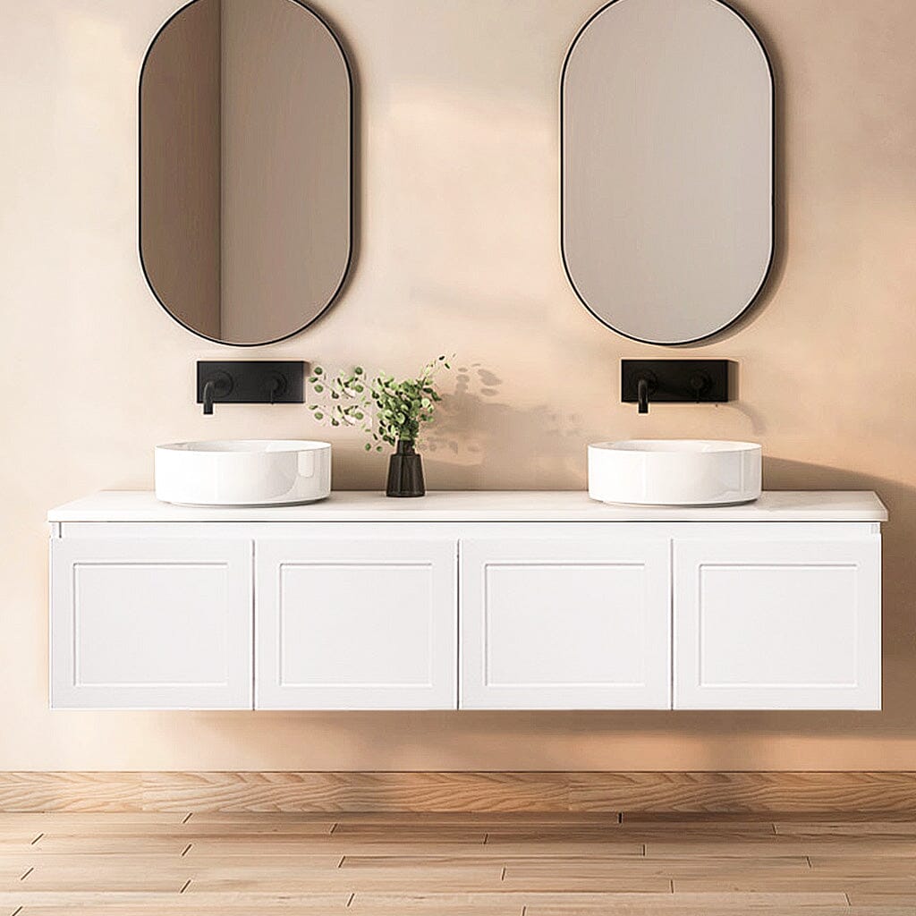 1800mm Wall Hung Bathroom Vanity Hampton Shaker Style Melbourne Clover ...