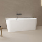 CLIO 1700mm Back to Wall Free Standing Bath Matte White Baths AROVA