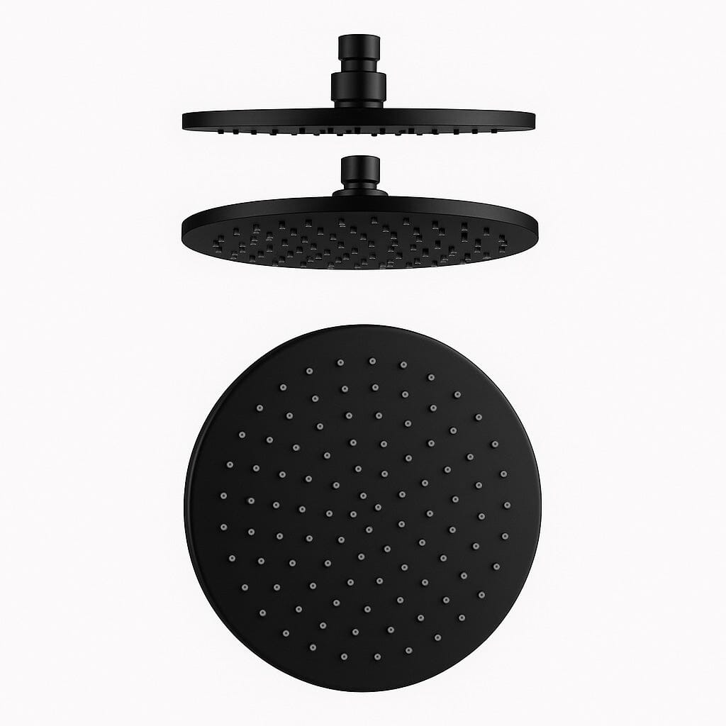 CLIO 200mm Rain Shower Rose Matte Black Showers Arova