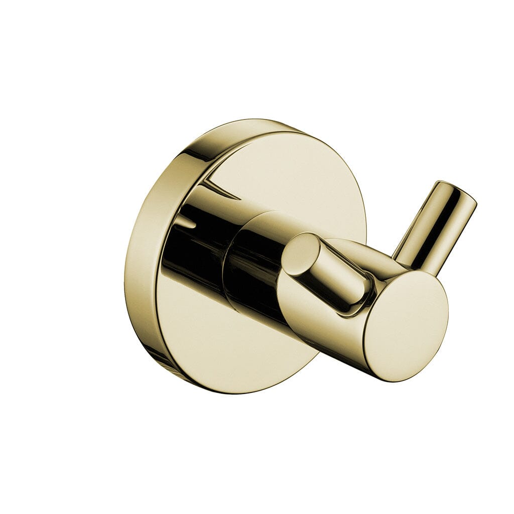 Clio Double Robe Hook Brushed Gold Accessories Arova