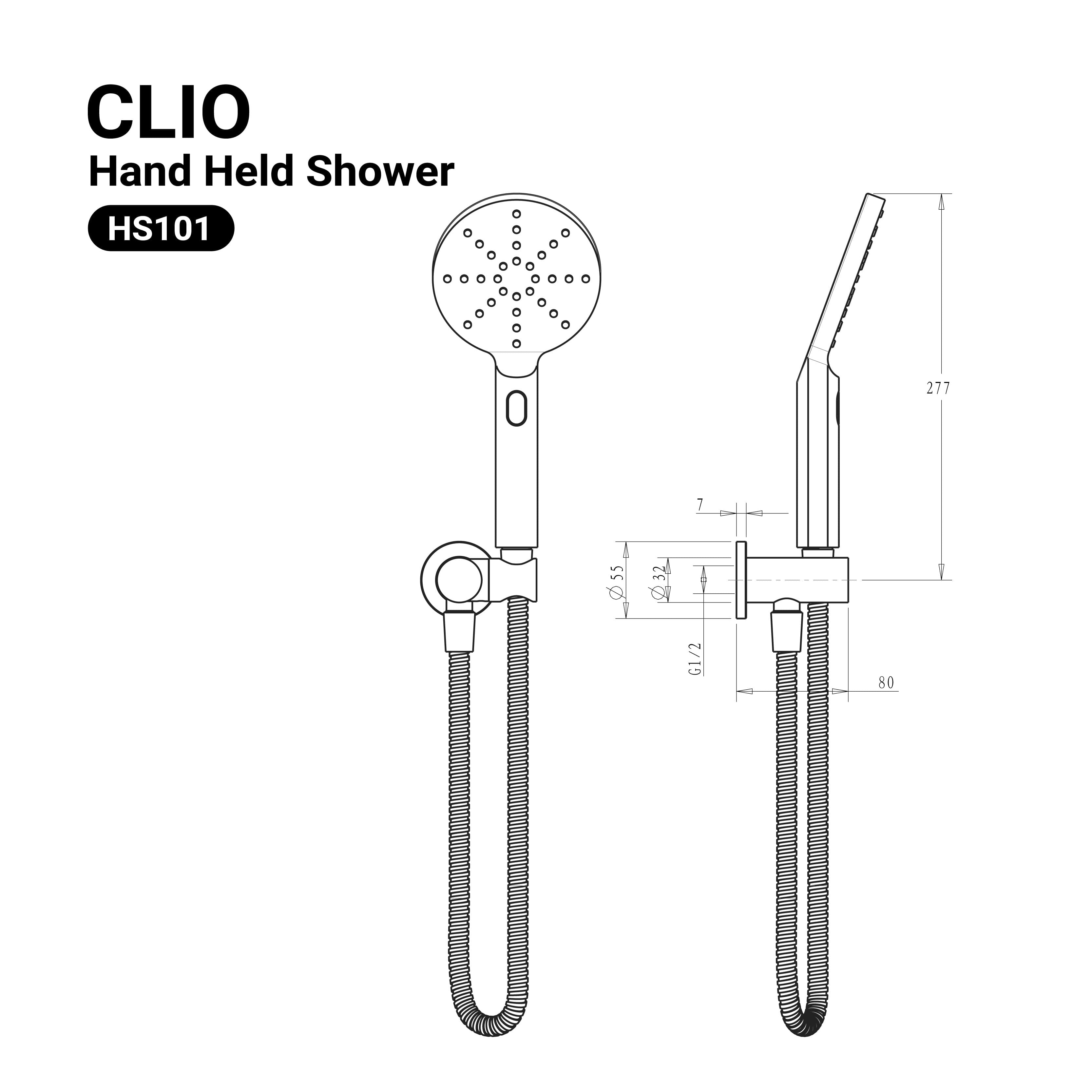 CLIO Hand Shower Brushed Gold Showers Arova