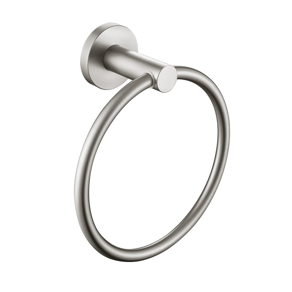 Clio Hand Towel Holder Brushed Nickel Accessories Arova