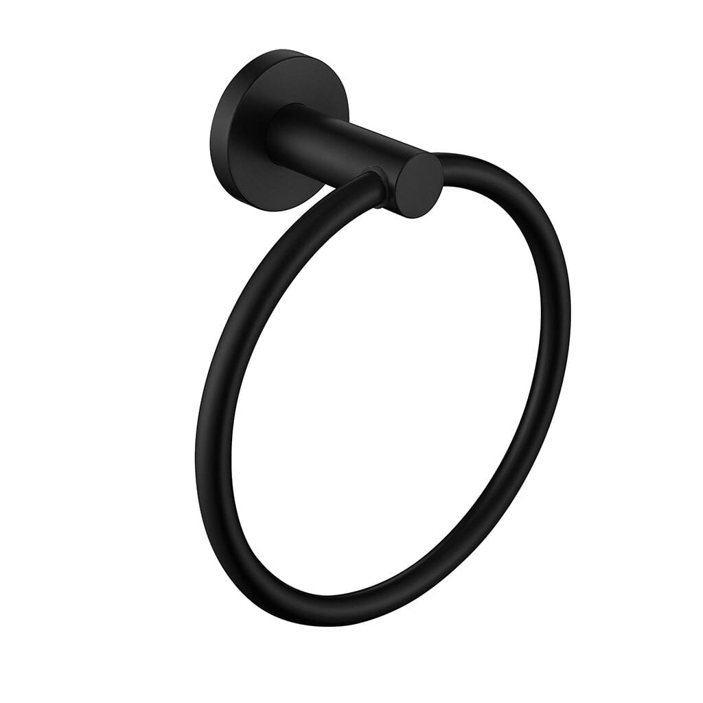 Clio Hand Towel Holder Matte Black Accessories Arova