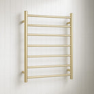 CLIO Heated Towel Rail Round Brushed Gold Heated Towel Rails Arova