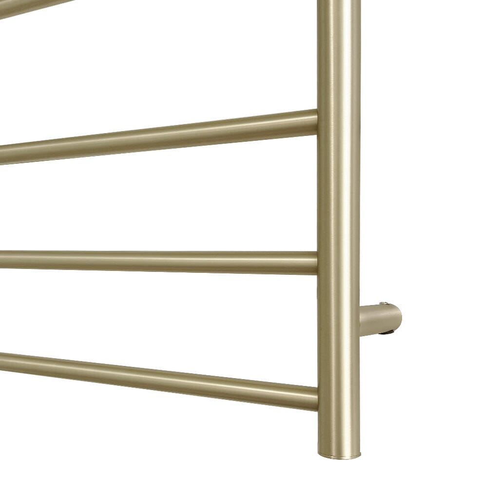 CLIO Heated Towel Rail Round Brushed Gold Heated Towel Rails Arova