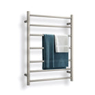 CLIO Heated Towel Rail Round Brushed Nickel Accessories Arova