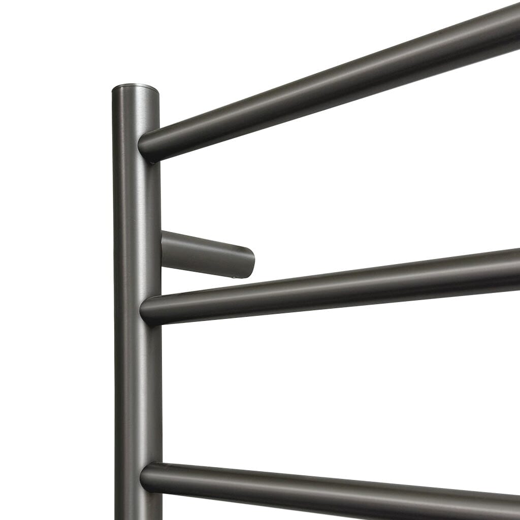 CLIO Heated Towel Rail Round Gunmetal Heated Towel Rails Arova