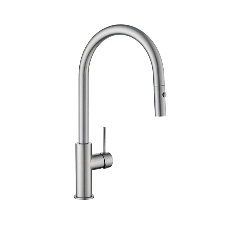 Clio Pull Out Kitchen Sink Mixer Tap with Spray Brushed Nickel Tapware Arova