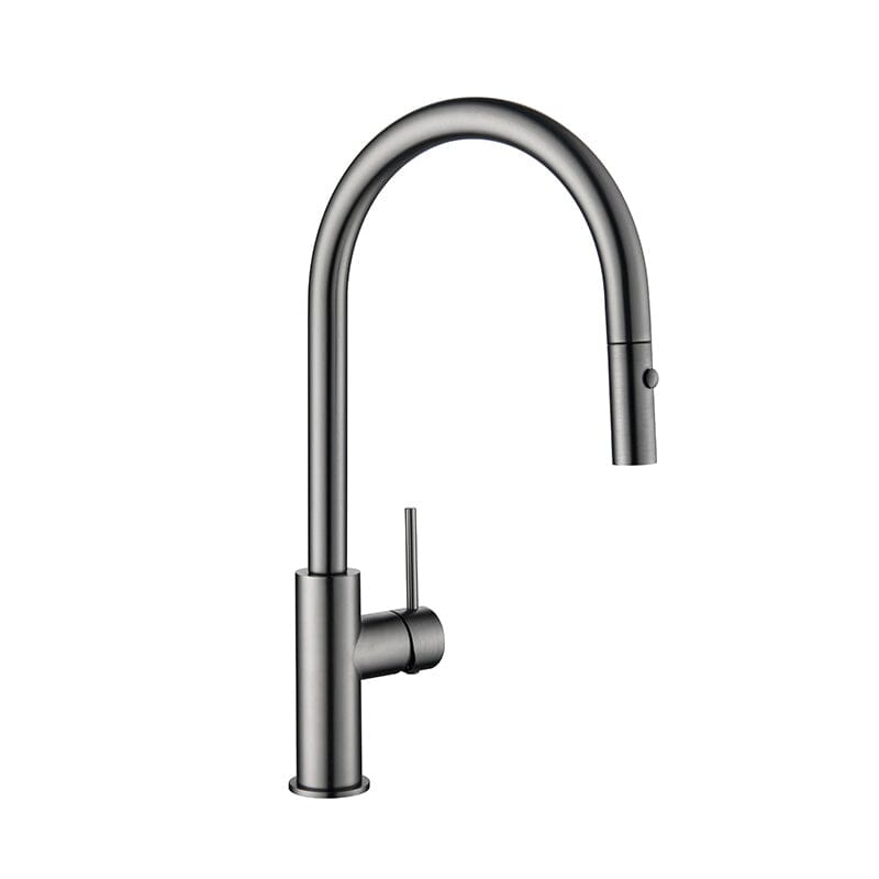 Clio Pull Out Kitchen Sink Mixer Tap with Spray Gunmetal Tapware Arova
