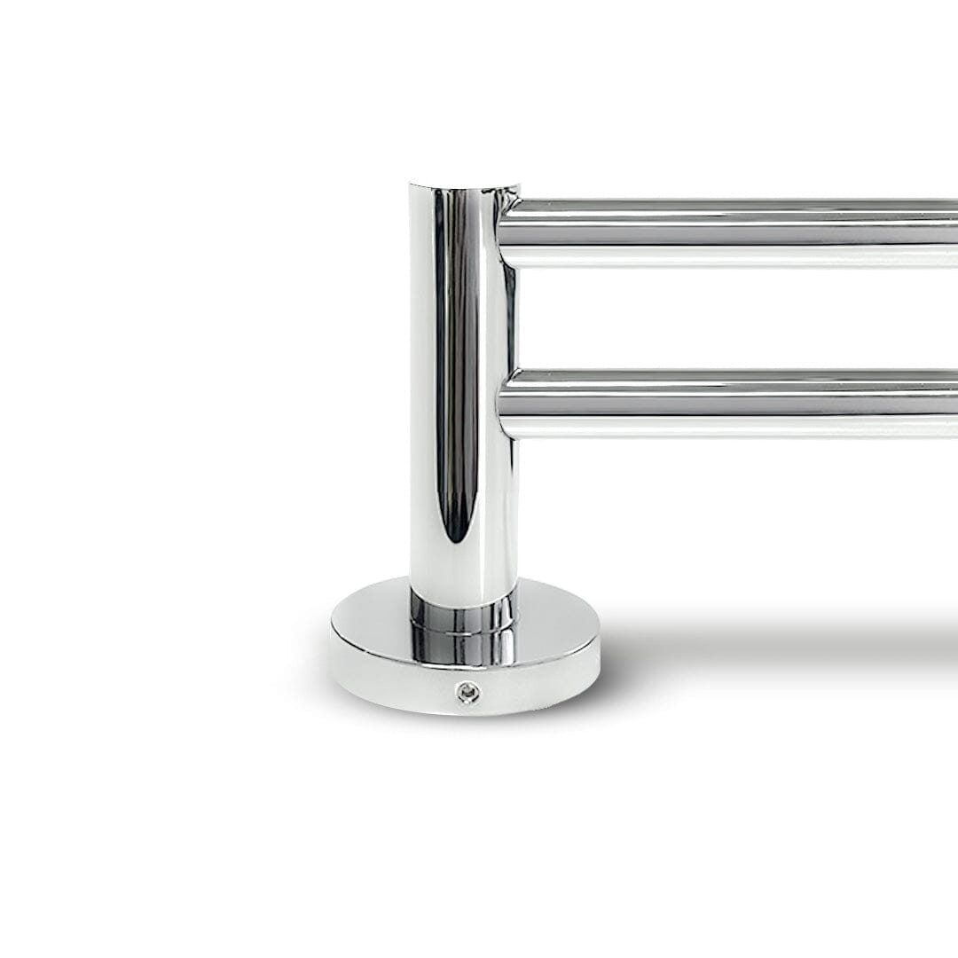 Clio Round Double Towel Rail 600mm Chrome Accessories Arova