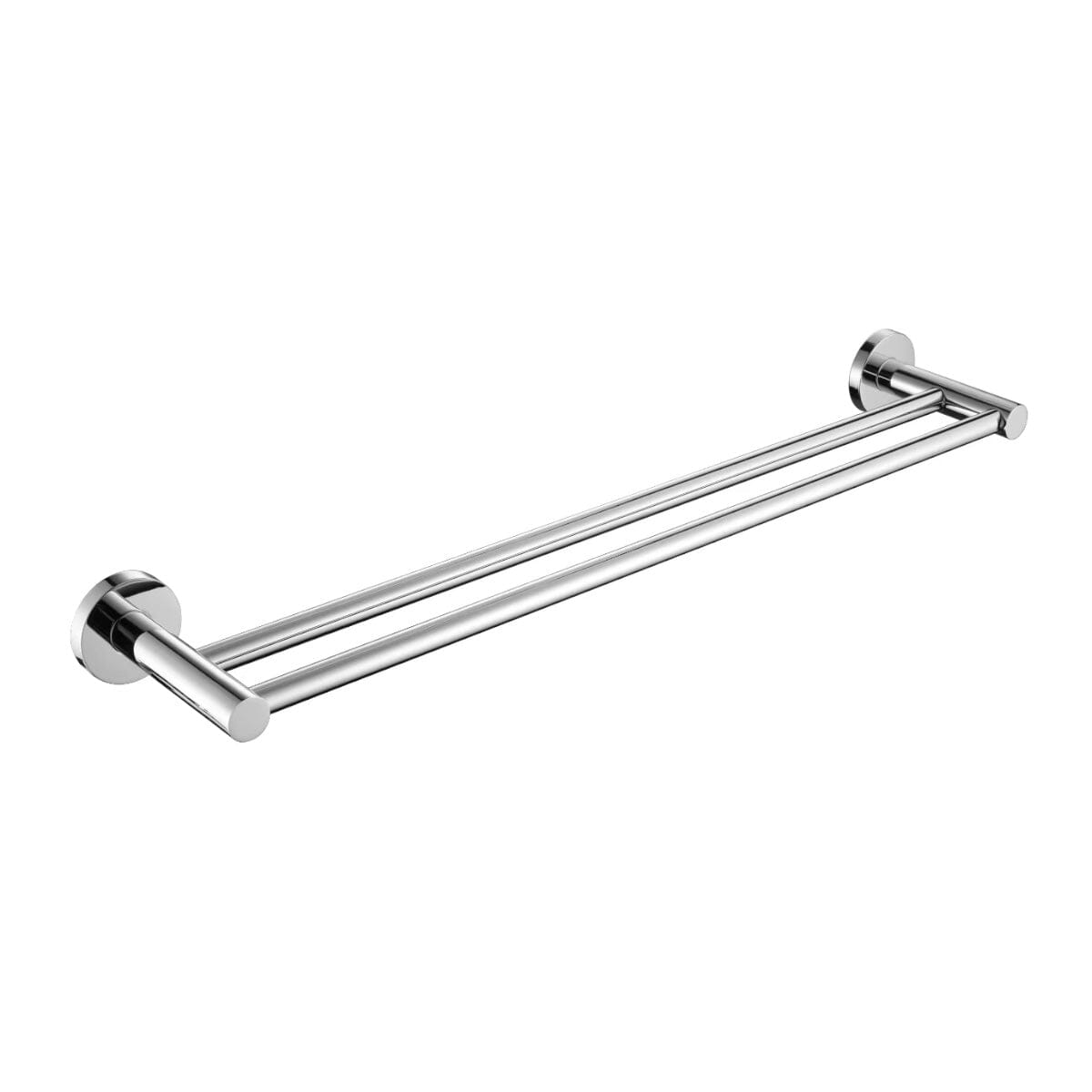 Clio Round Double Towel Rail 600mm Chrome Accessories Arova