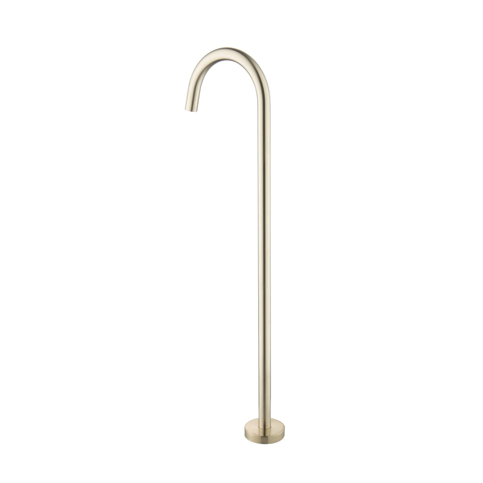 CLIO Round Freestanding Bath Spout Brushed Gold Tapware Arova