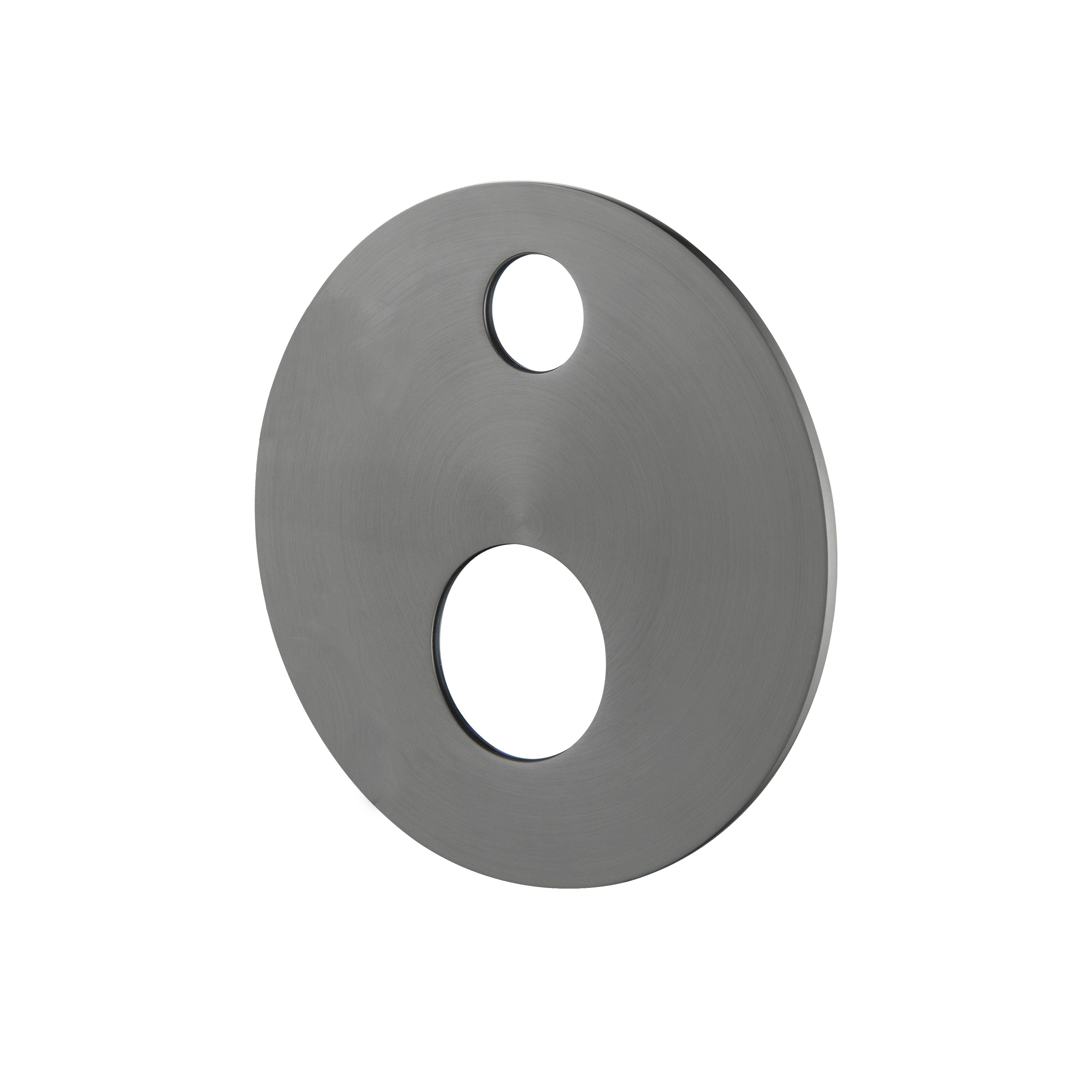 CLIO Round Shower / Bath Mixer with Diverter Backplate Gunmetal Tapware Arova