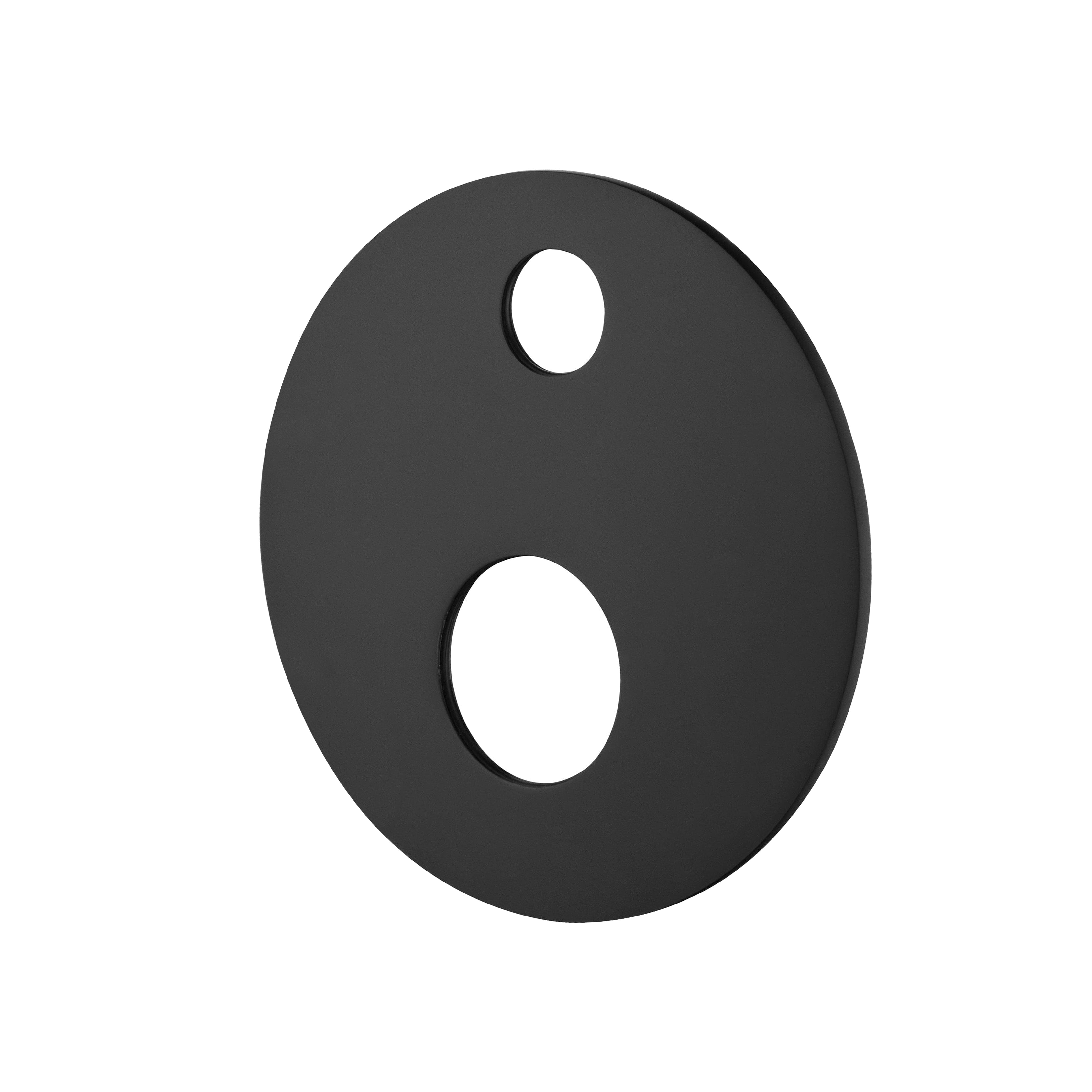 CLIO Round Shower / Bath Mixer with Diverter Backplate Matte Black Tapware Arova