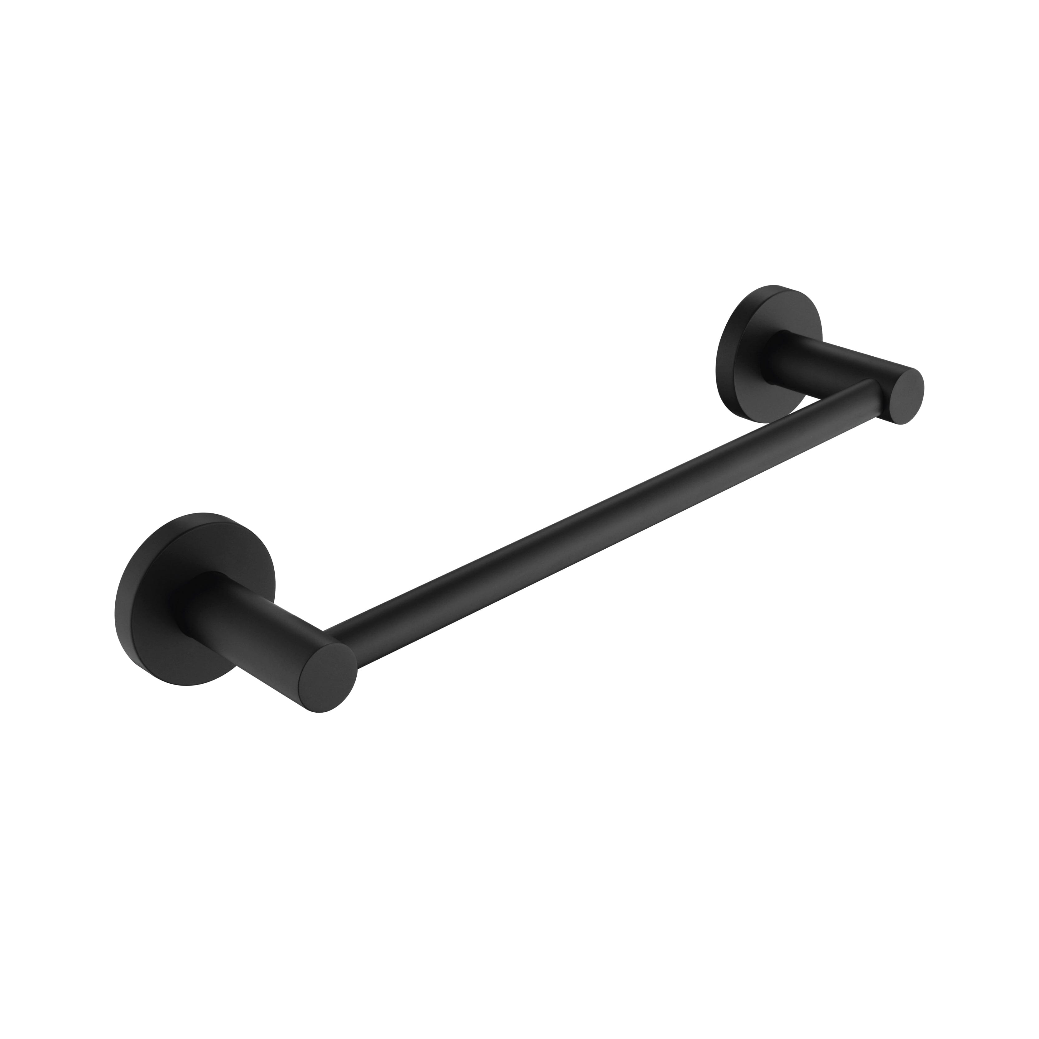 Clio Single Towel Rail 300mm Matte Black Accessories Arova