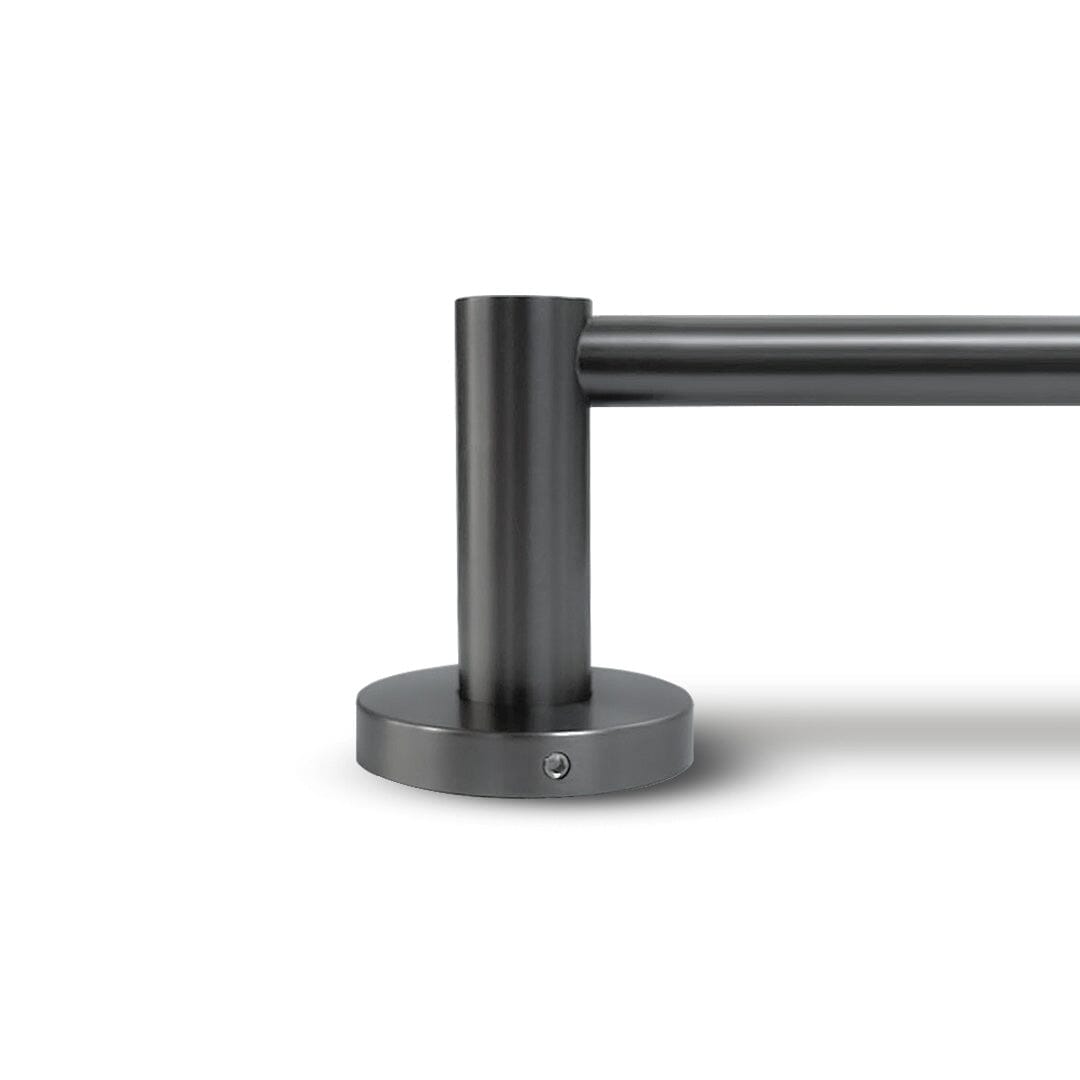 Clio Single Towel Rail 600mm Gunmetal Accessories Arova