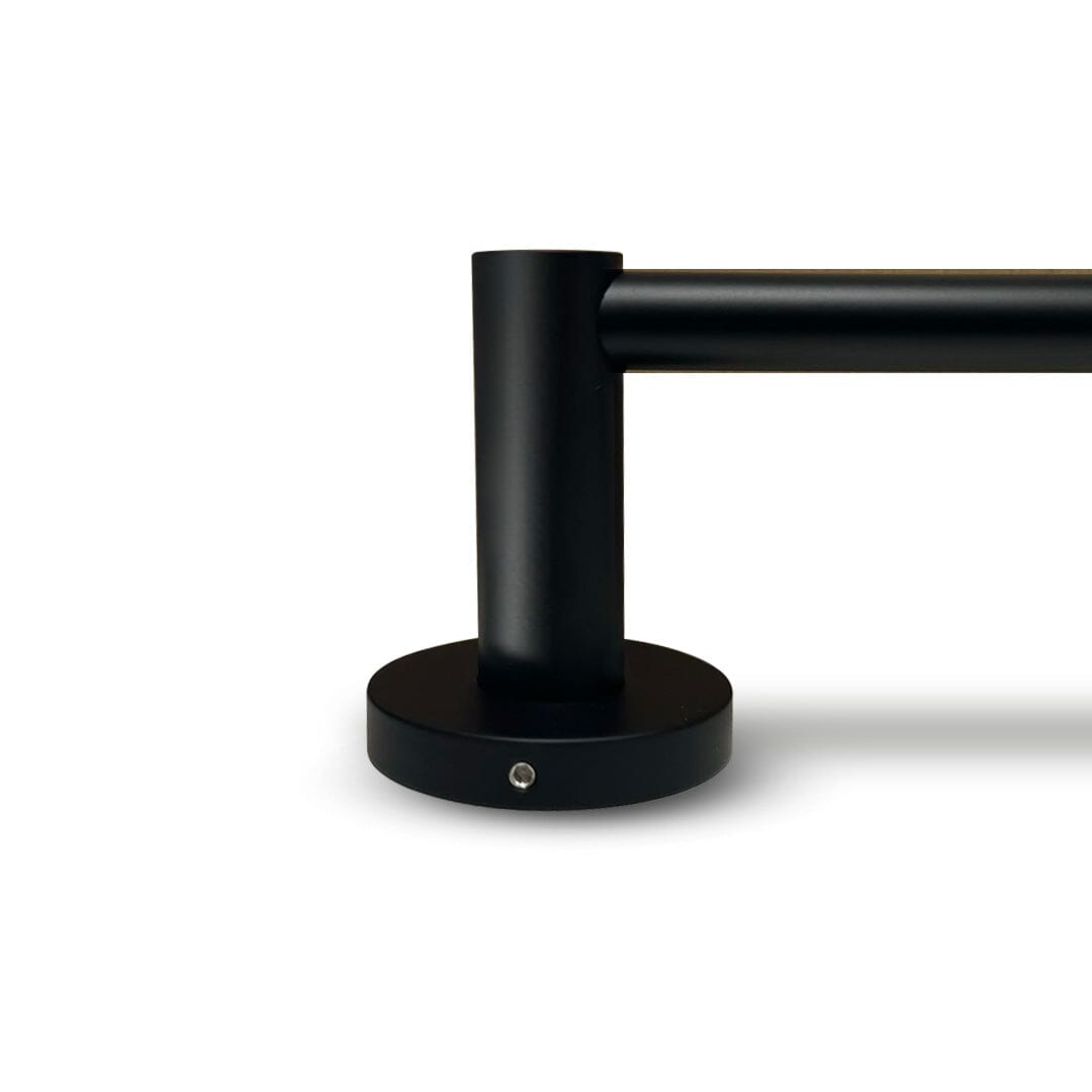 Clio Single Towel Rail 600mm Matte Black Accessories Arova