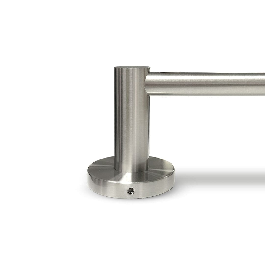 Clio Single Towel Rail 800mm Brushed Nickel Accessories Arova