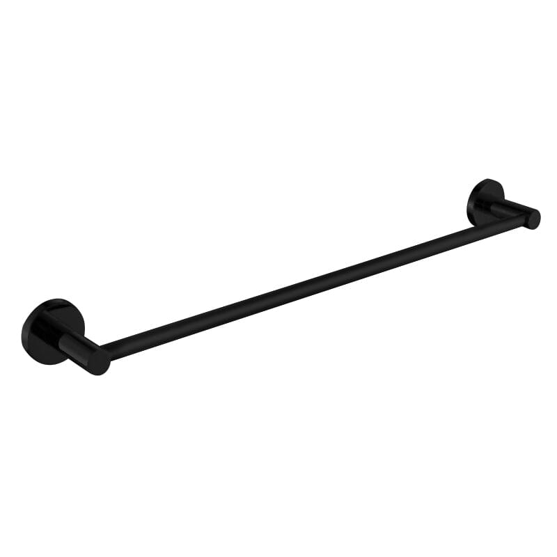 Clio Single Towel Rail 800mm Matte Black Accessories Arova