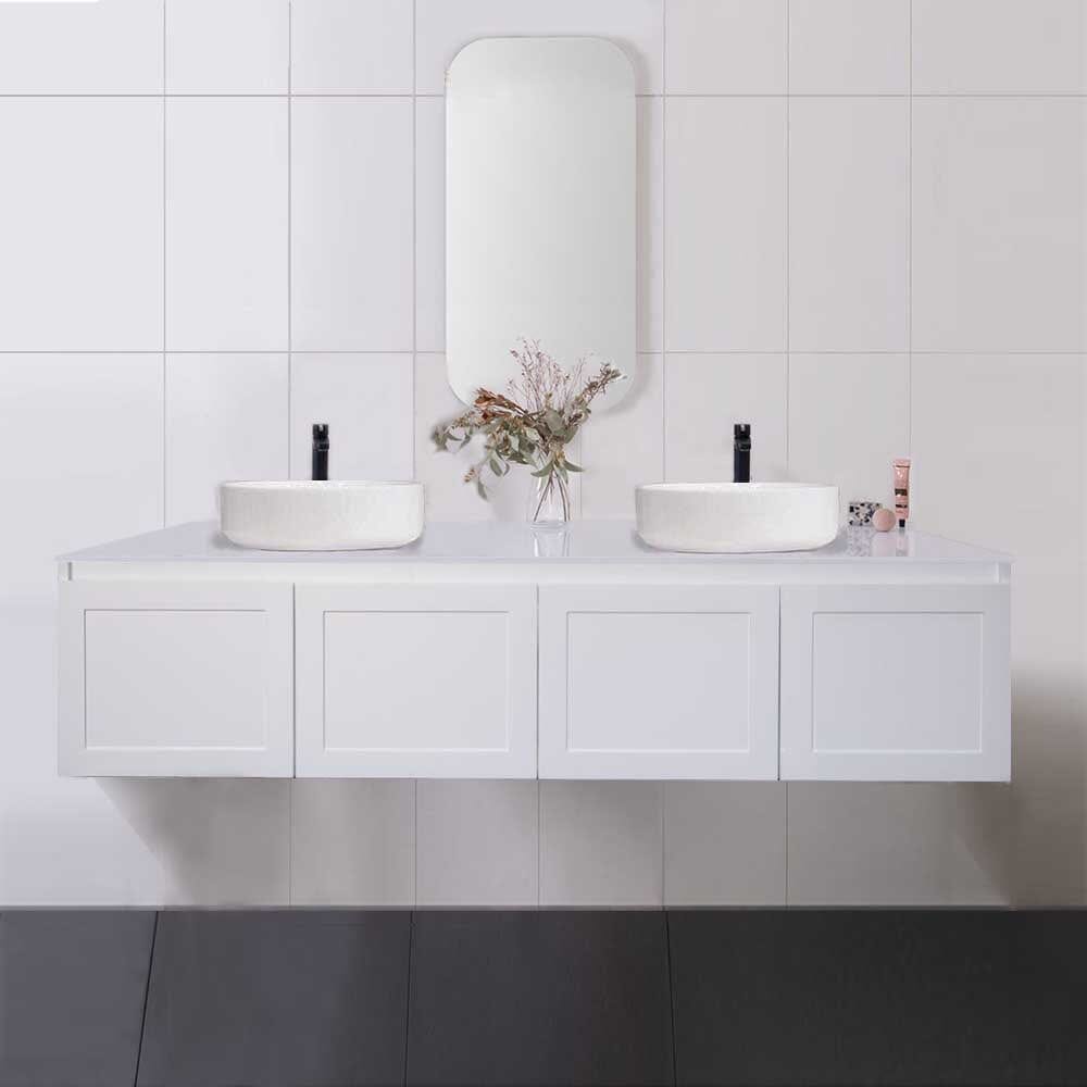 CLOVER 1800mm Wall Hung Bathroom Vanity + Bliss Stone Top AROVA