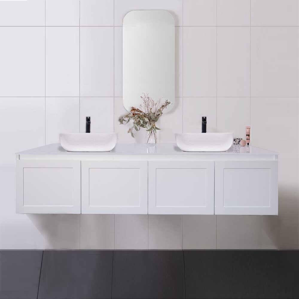 CLOVER 1800mm Wall Hung Bathroom Vanity + Luxe Stone Top AROVA
