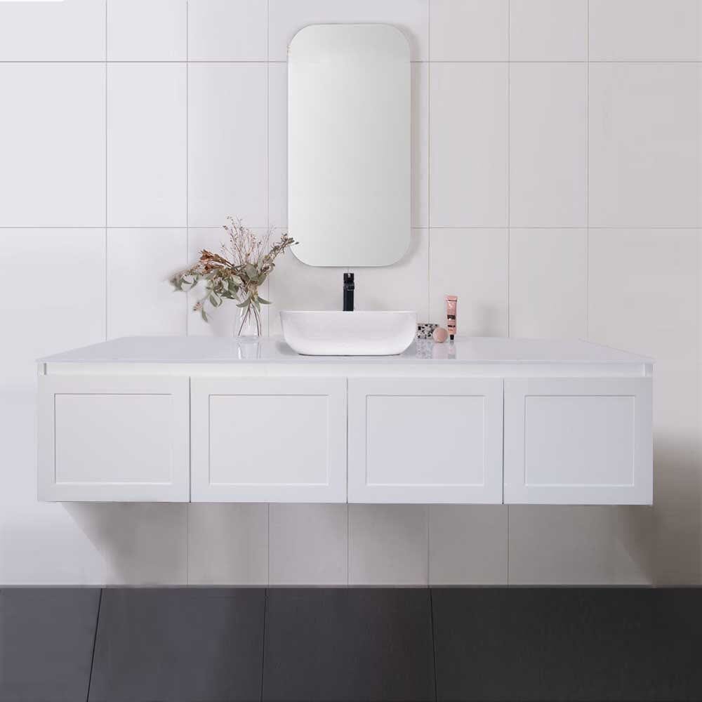 CLOVER 1800mm Wall Hung Bathroom Vanity + Luxe Stone Top AROVA