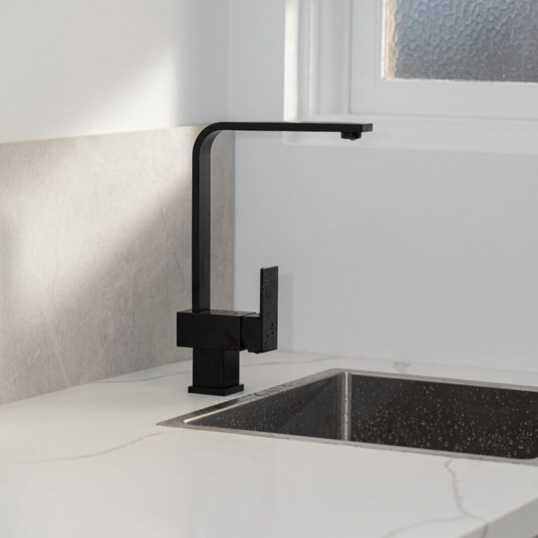 CUBO Kitchen Mixer Square Matte Black Tapware Arova