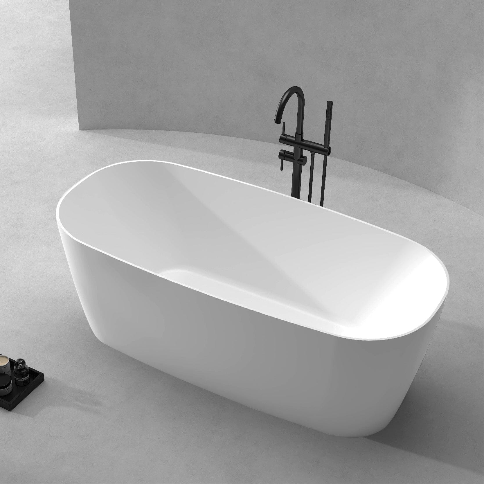 DANA 1500mm Oval Freestanding Bathtub Gloss White Baths Arova