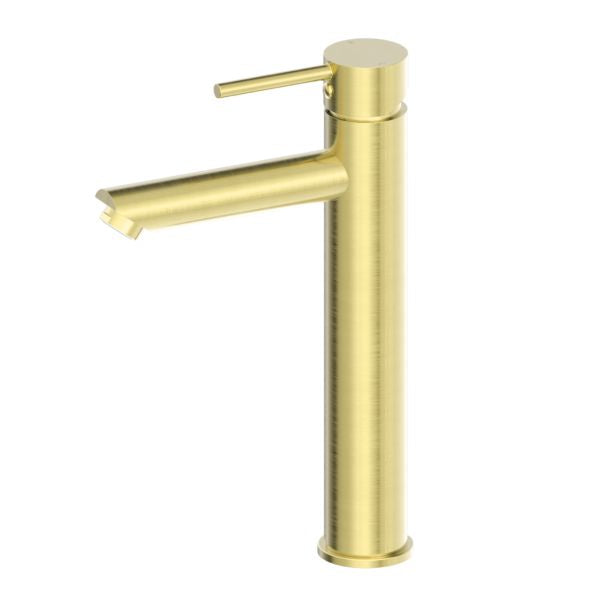 Dolce Tall Basin Mixer Brushed Gold NR250804BG Tapware Nero