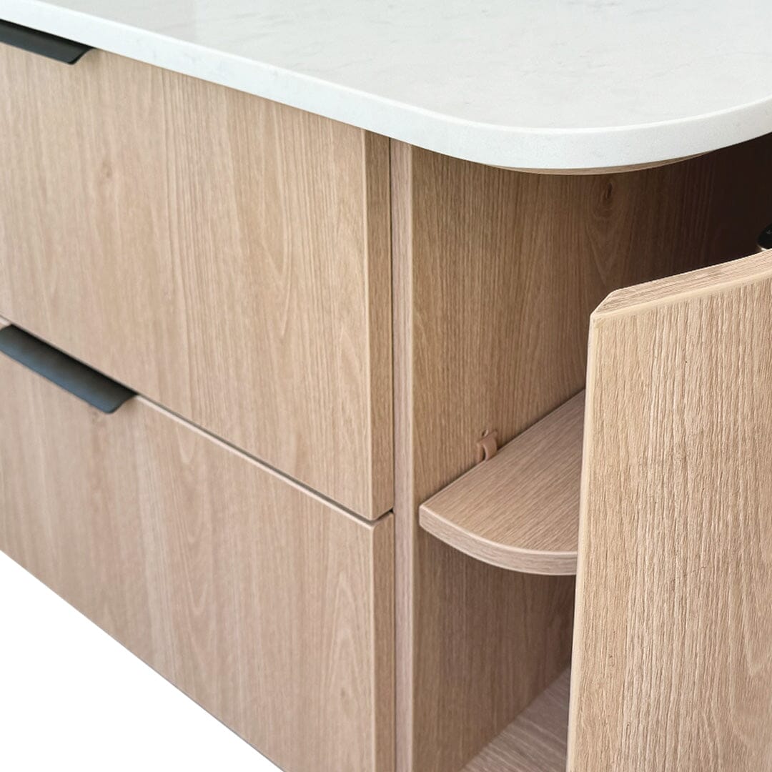 Ellie 1200mm Curved Wall Hung Vanity Vanities Arova