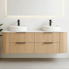 Ellie 1500mm Curved Timber Wall Hung Bathroom Vanity Vanities Arova