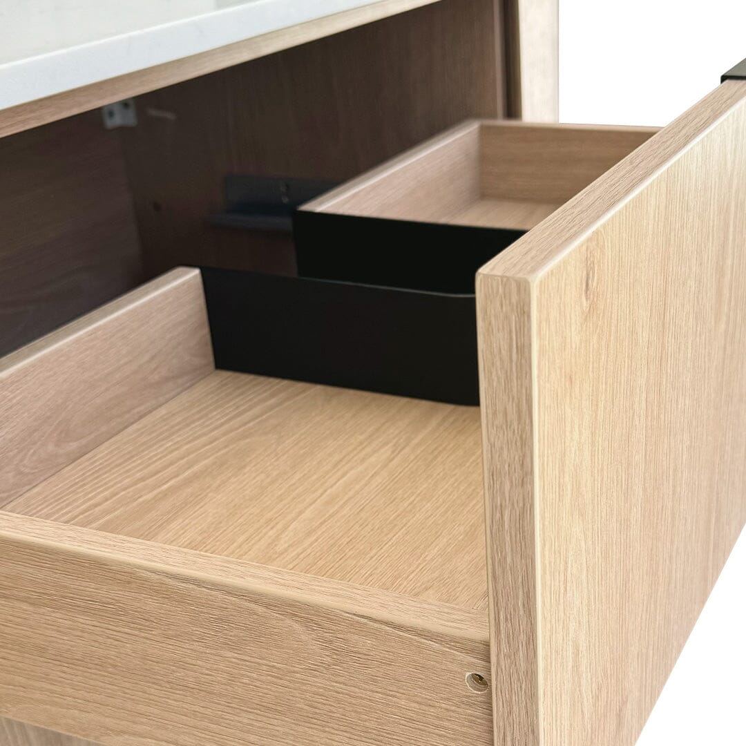 Ellie 1800mm Curved Wall Hung Vanity Double Bowls Vanities Arova