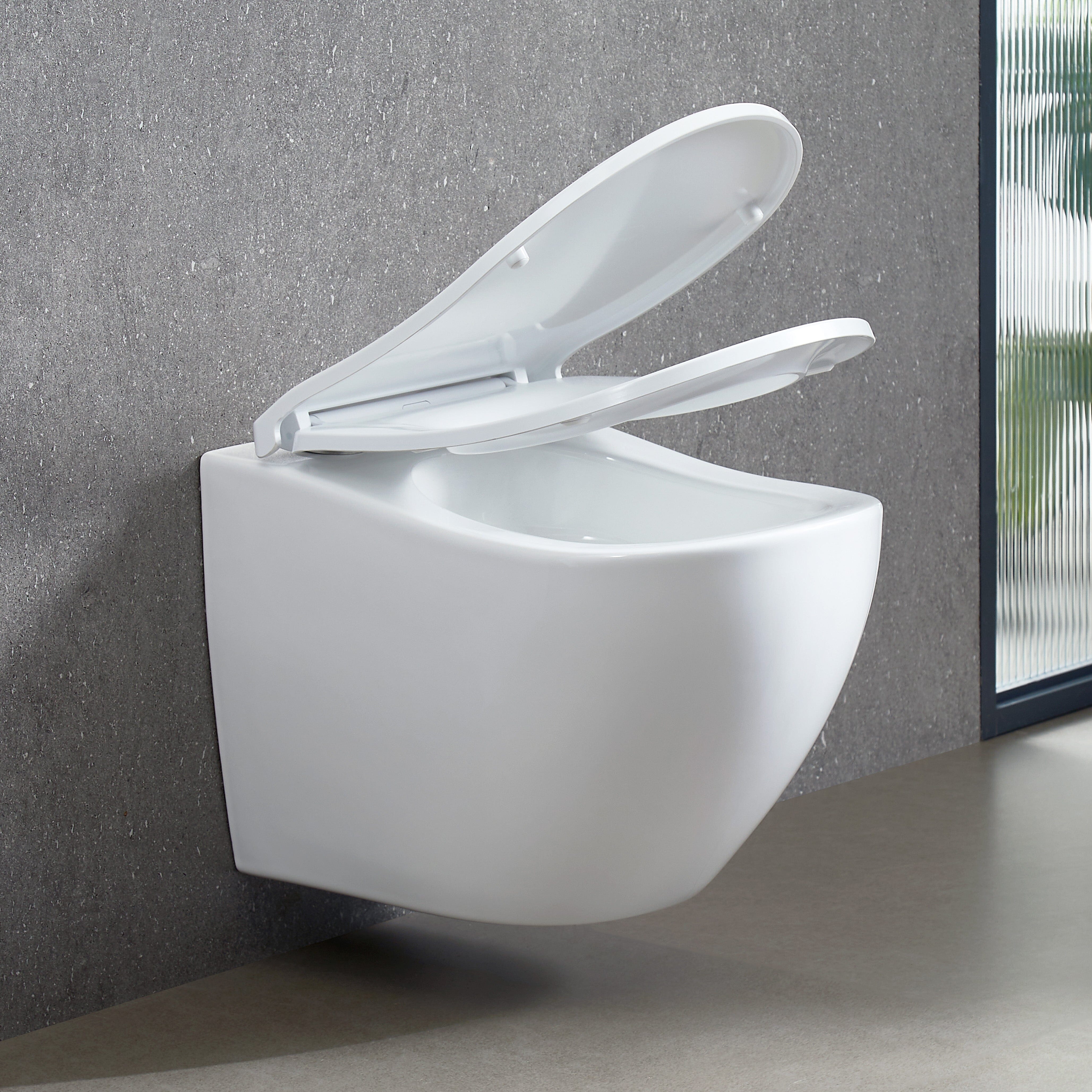 ErgoFlow Curve52 Rimless Tornado Wall Hung Toilet Pan Toilets Arova