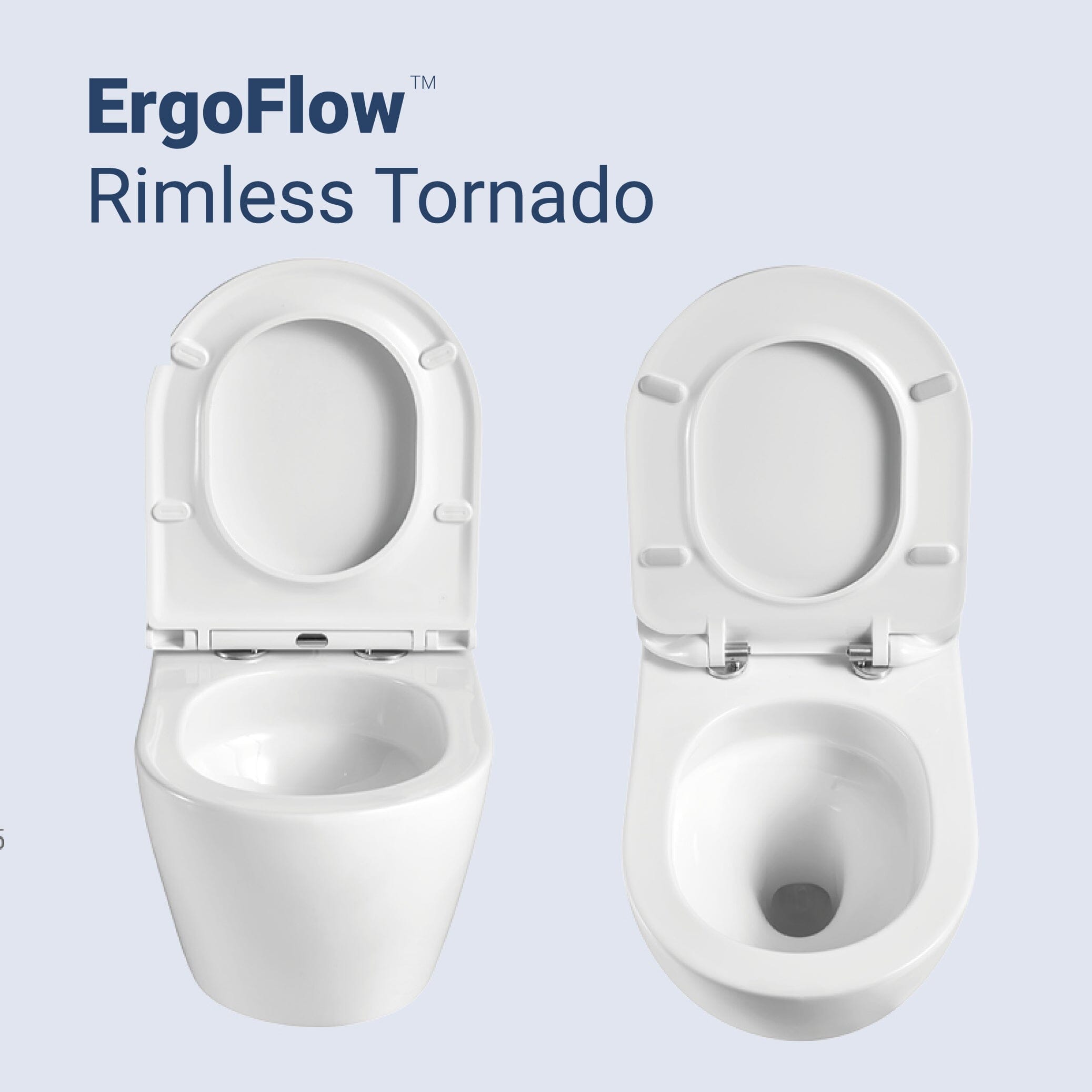 ErgoFlow Edge52 Rimless Tornado Wall Hung Toilet Pan Toilets Arova
