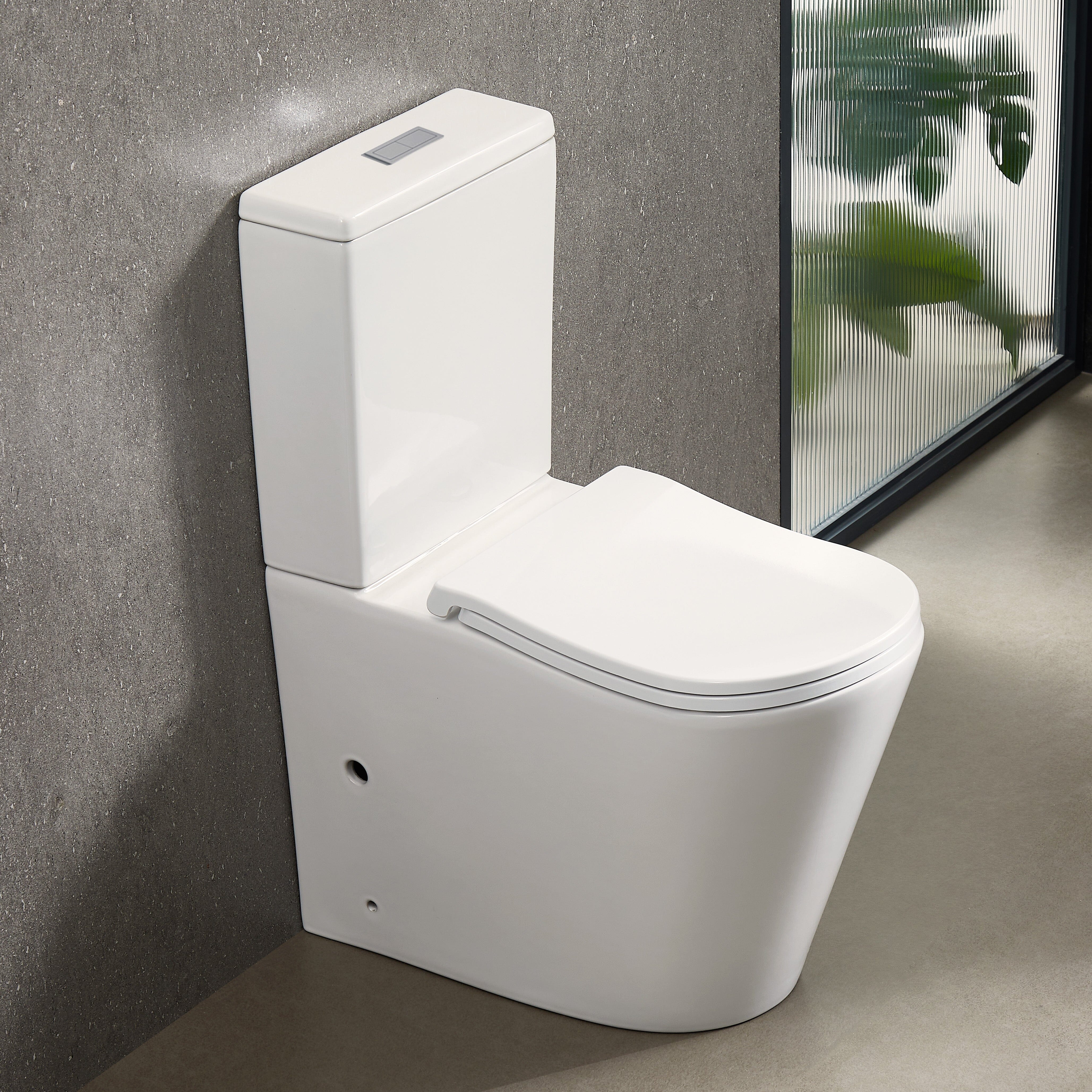 ErgoFlow Edge67 Ergonomic Rimless Tornado Back to Wall Toilet Toilets Arova